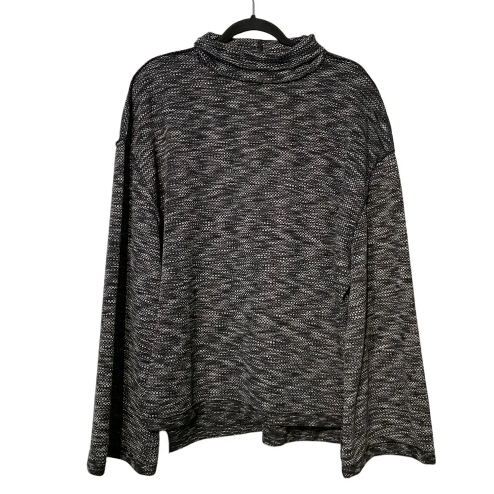 Free People We The Free Sunny Days Turtleneck‎ Sweater XL Black Heathered